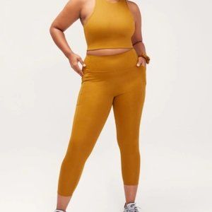 Girlfriend Collective Pocket Leggings in Saddle